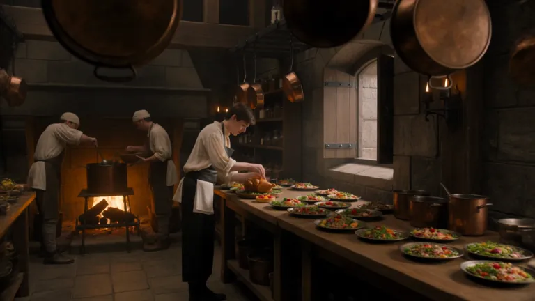 A castle chef wins over a dragon with a fruit tart