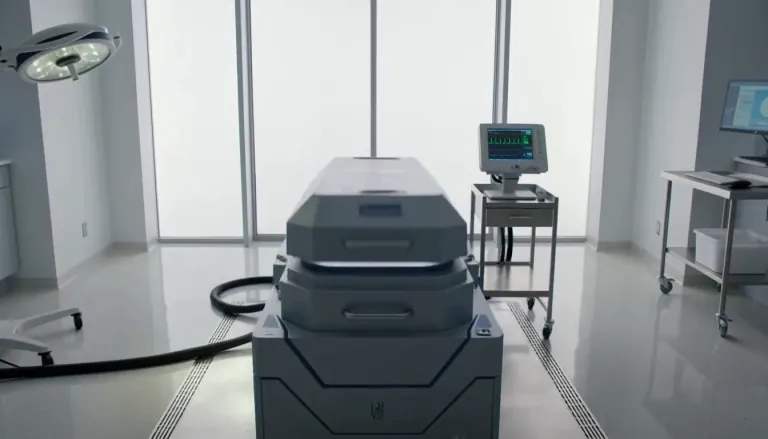 A man wakes from a cryo chamber and asks what year it is